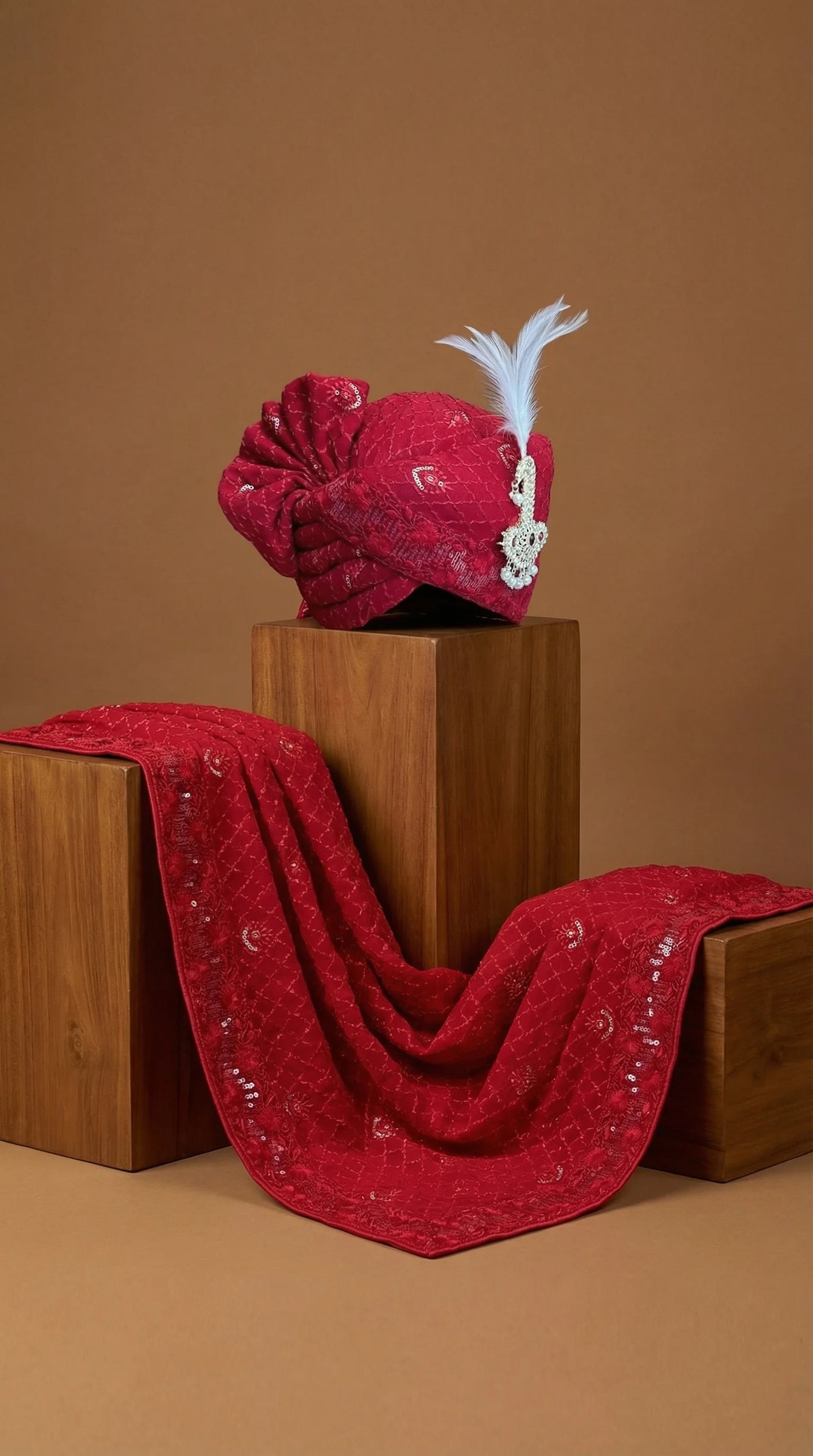 Royal Red Groom Safa for Men | Wedding Pagdi – Dresswala NX