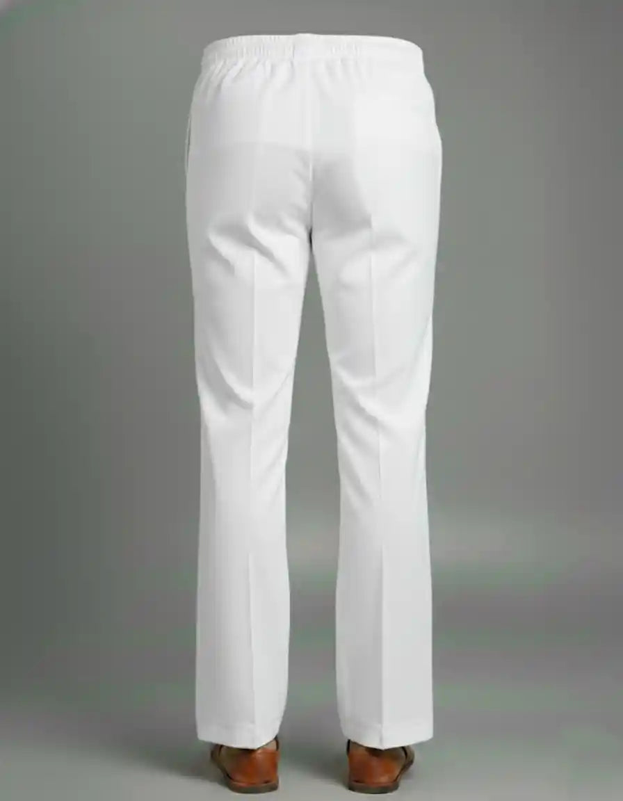 White Bell-Bottom Pants (Flared Fit) for Men | Dresswala NX