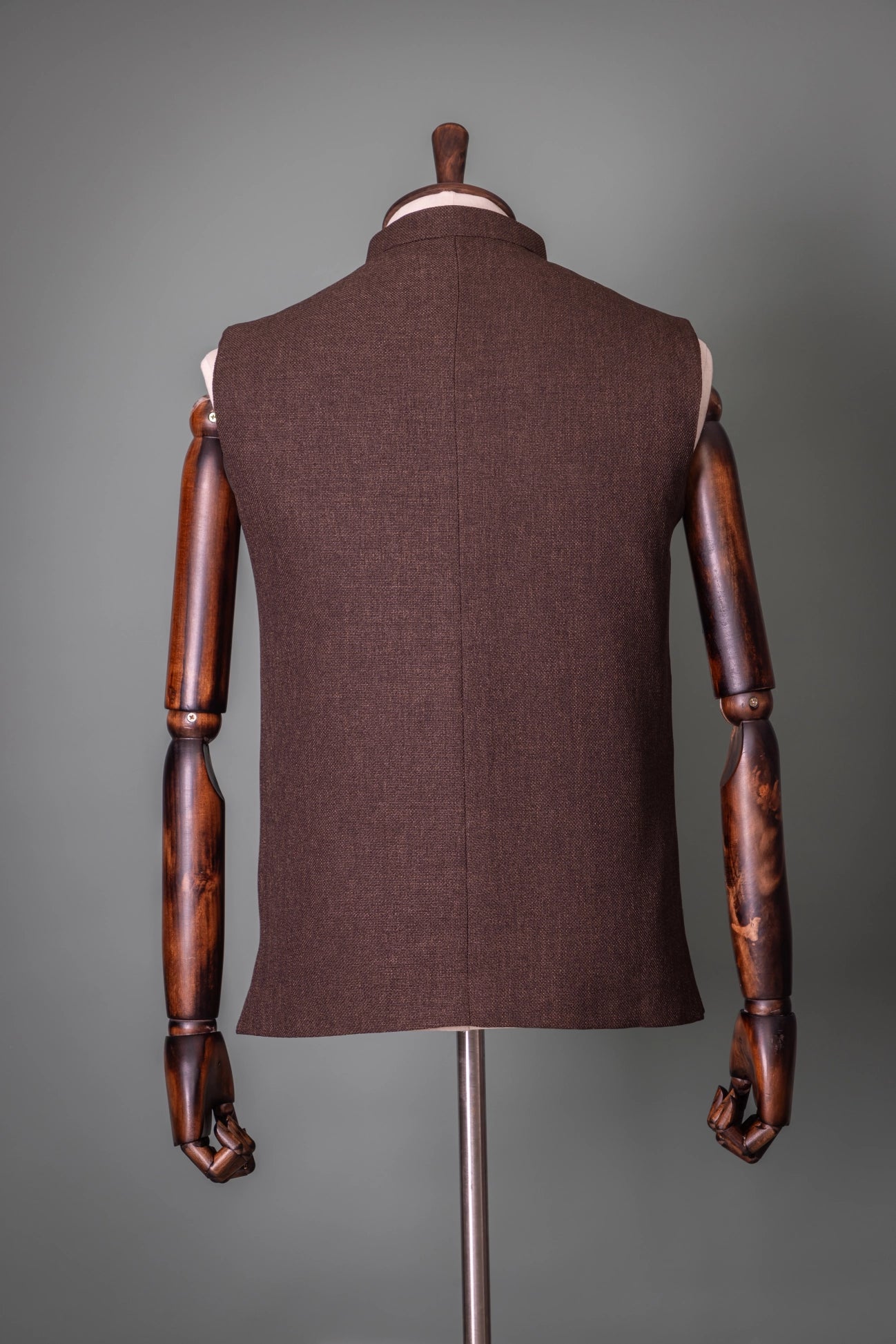 Classic Cocoa Textured Waistcoat