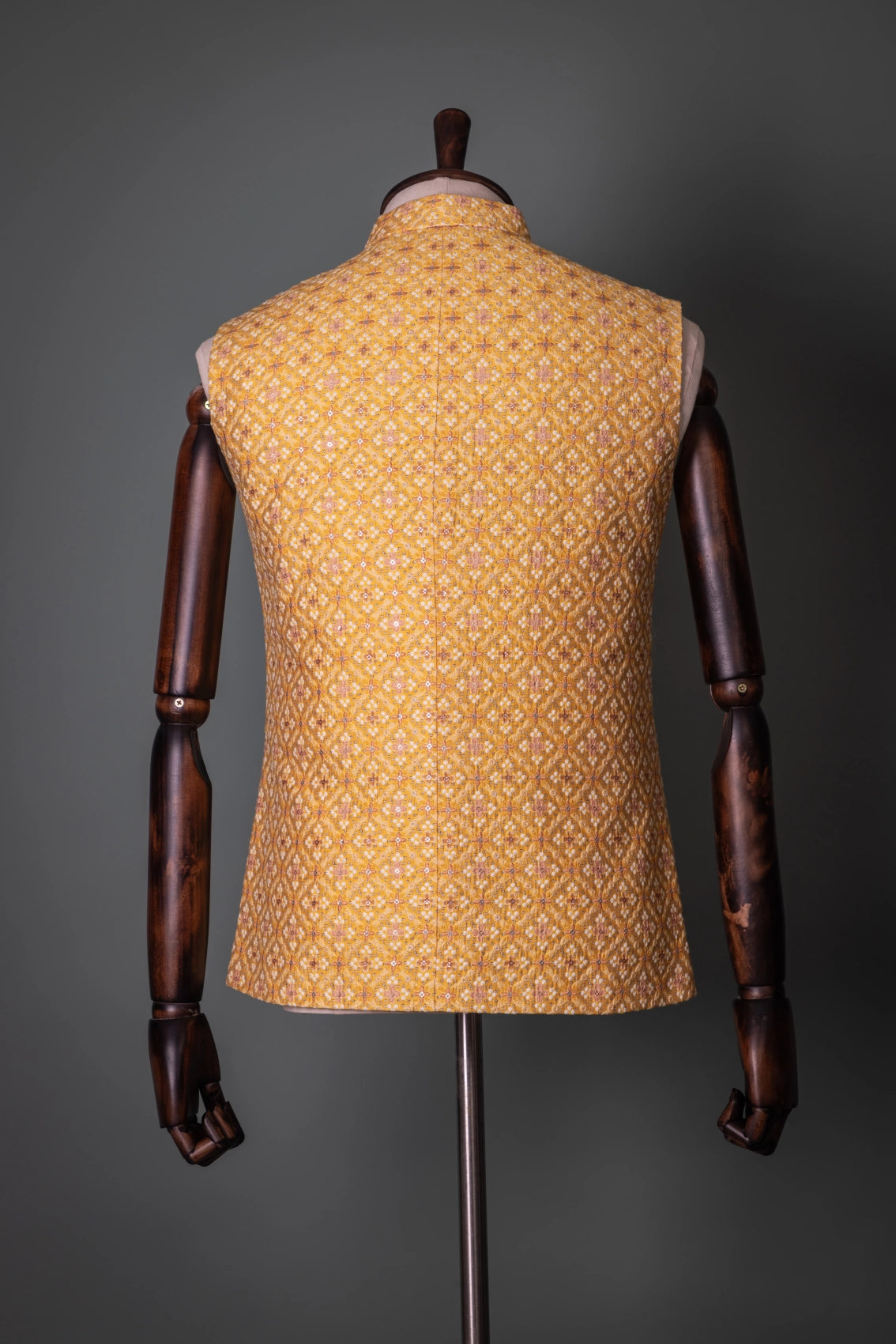 Saffron Sunburst Embroidered Waistcoat