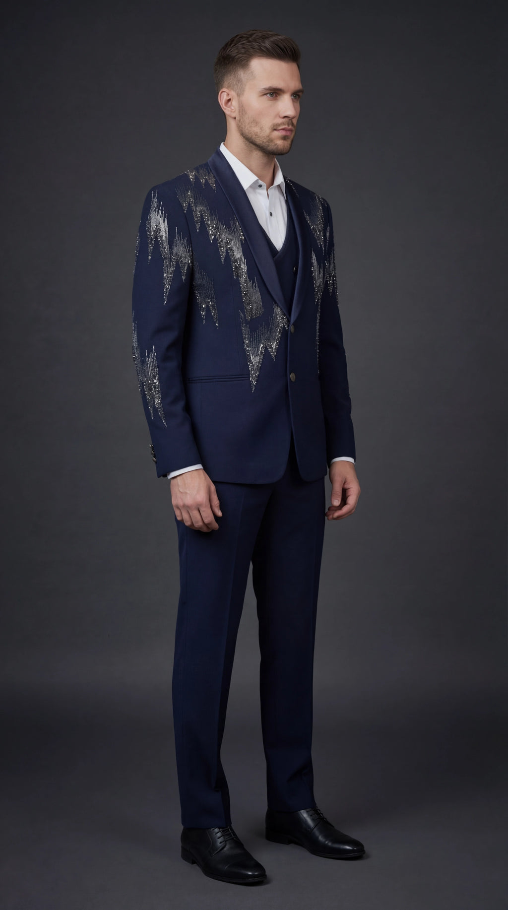 Midnight Blue Designer Suit Set | Dresswala NX