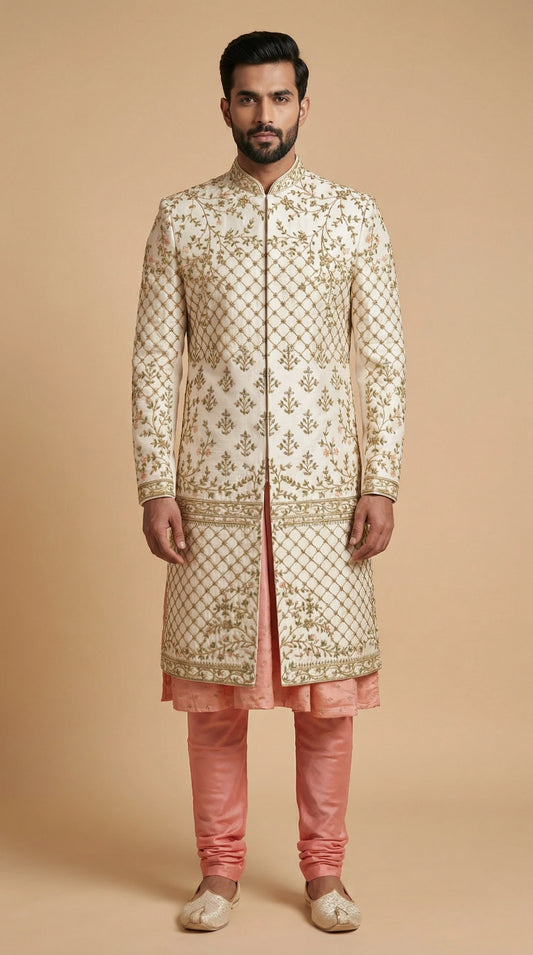 Ivory Royale Sherwani for Men | Dresswala NX