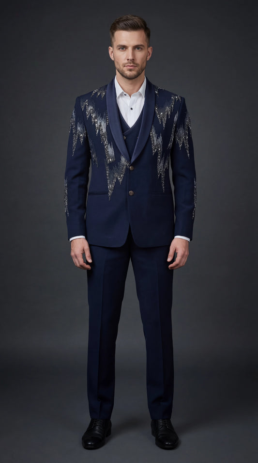 Midnight Blue Designer Suit Set | Dresswala NX