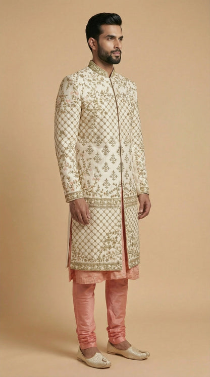 Ivory Royale Sherwani for Men | Dresswala NX
