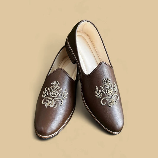 Mahogany Majesty Embroidered Mojdi