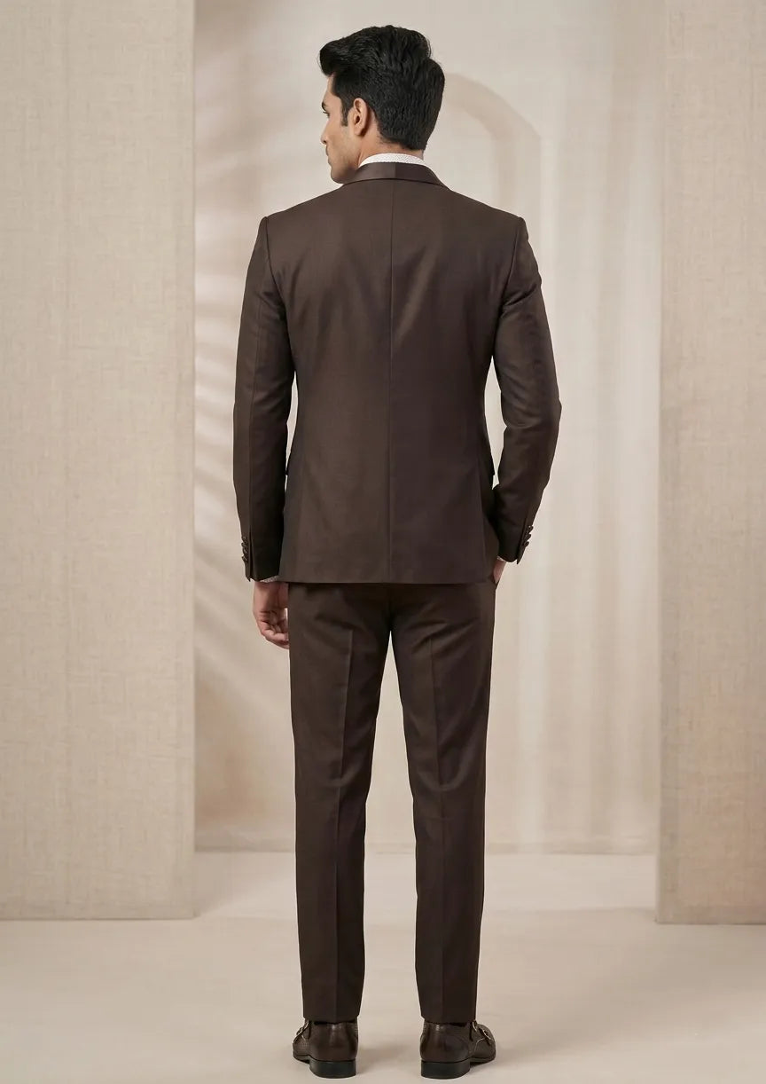 Five Piece Tuxedo (Espresso Brown) by DressWalaNX