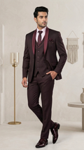 Five Piece Tuxedo (Plum Wine) by DressWalaNX