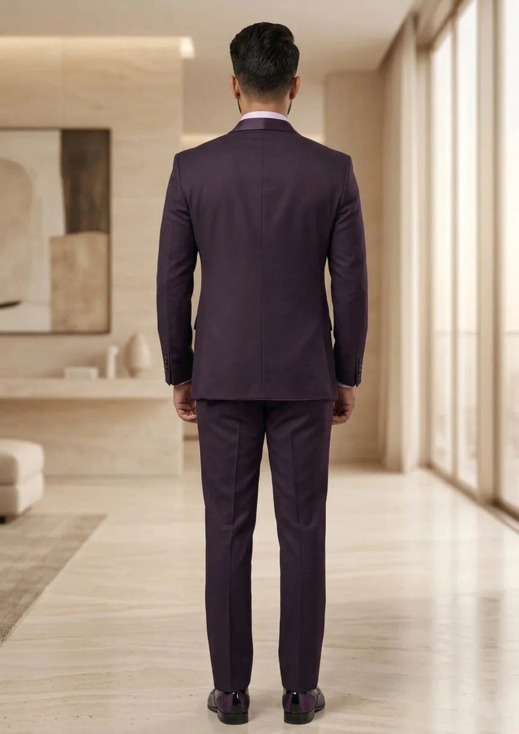 Five Piece Tuxedo (Deep Violet) by DressWalaNX