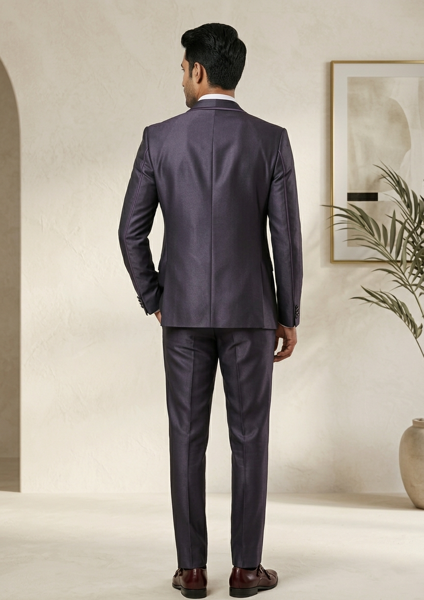 Midnight Plum Premium Five-piece Tuxedo