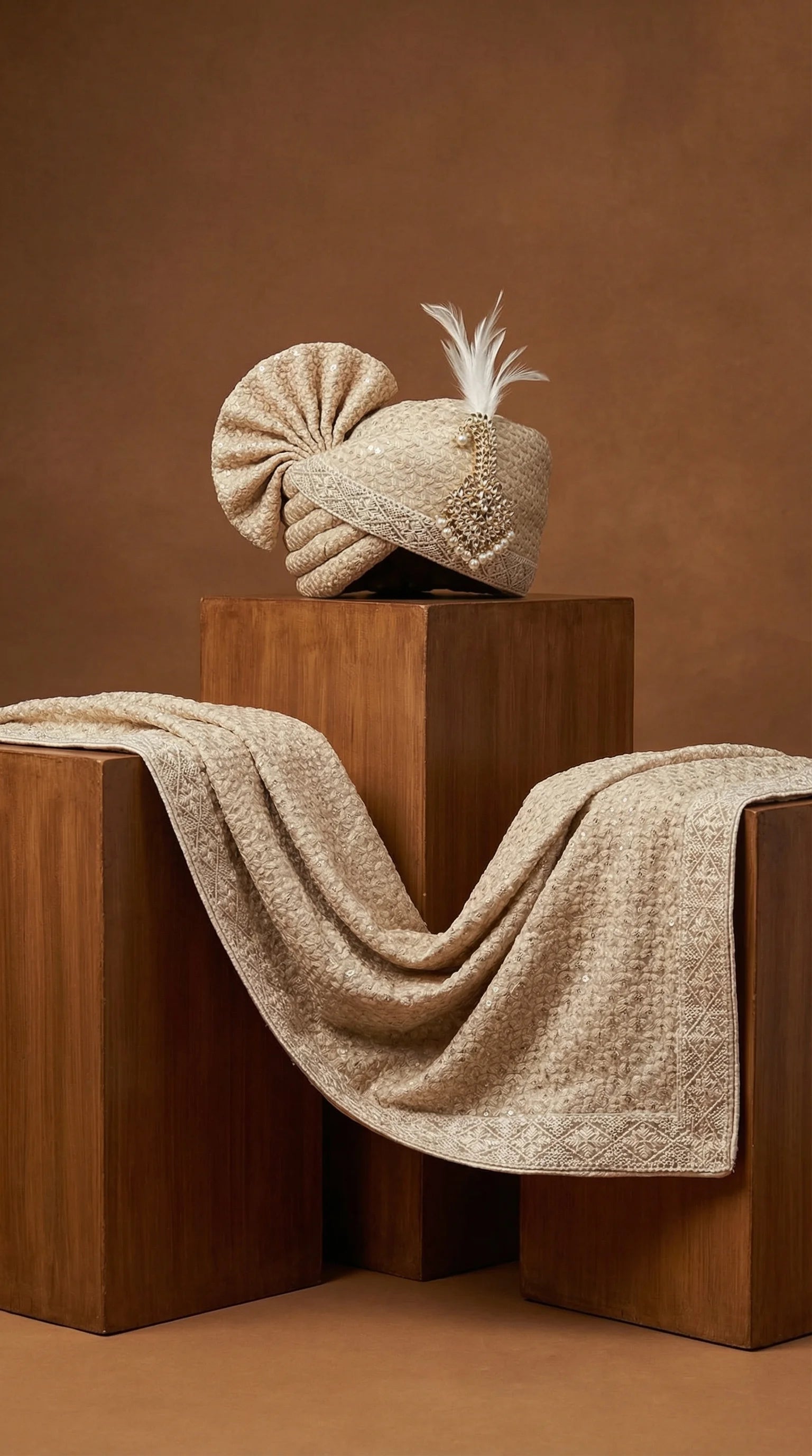 Sandstone Groom Safa for Men | Royal Wedding Pagdi – Dresswala NX