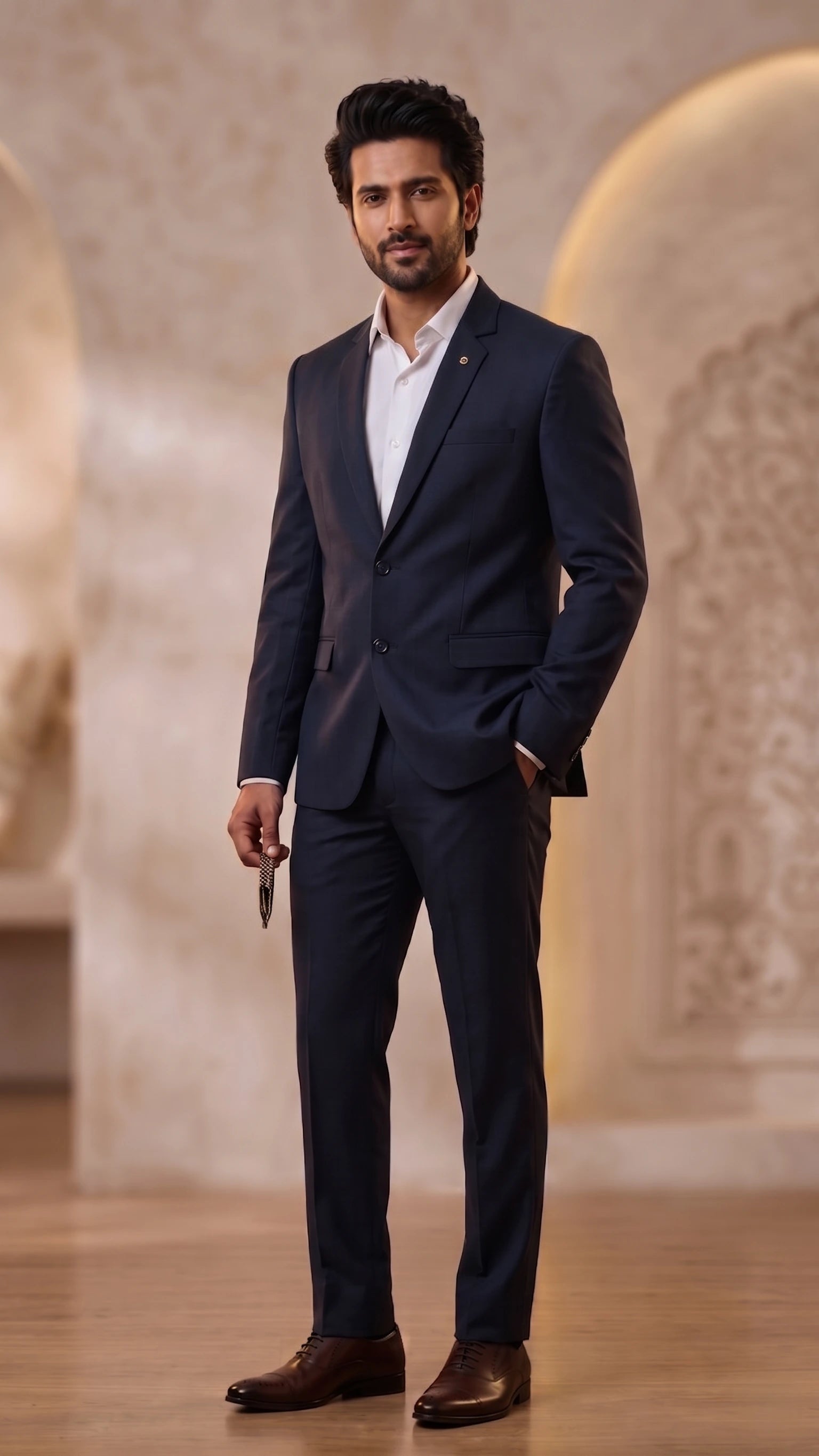 Midnight Navy Slim-Fit Two-Piece Formal Suit