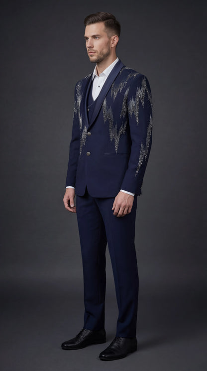 Midnight Blue Designer Suit Set | Dresswala NX