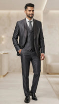 Five Piece Tuxedo (Graphite Grey) by DressWalaNX