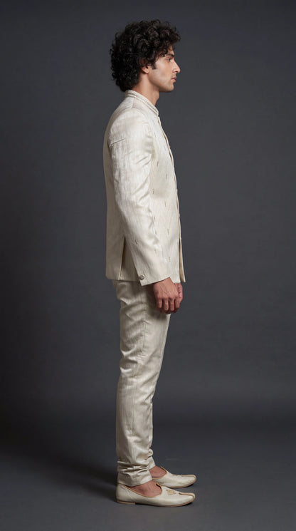 Ivory Bandhgala Suit for Men | Dresswala NX