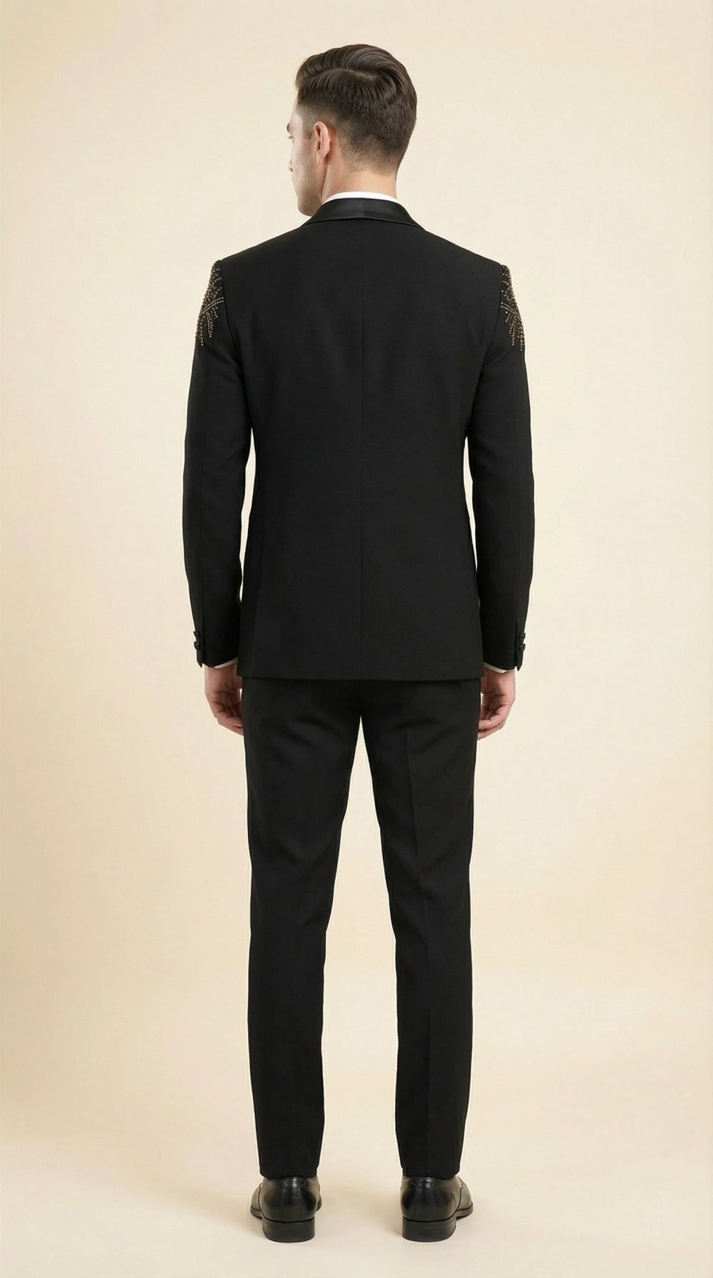 Black & Gold Embroidered Suit for Men | Dresswala NX