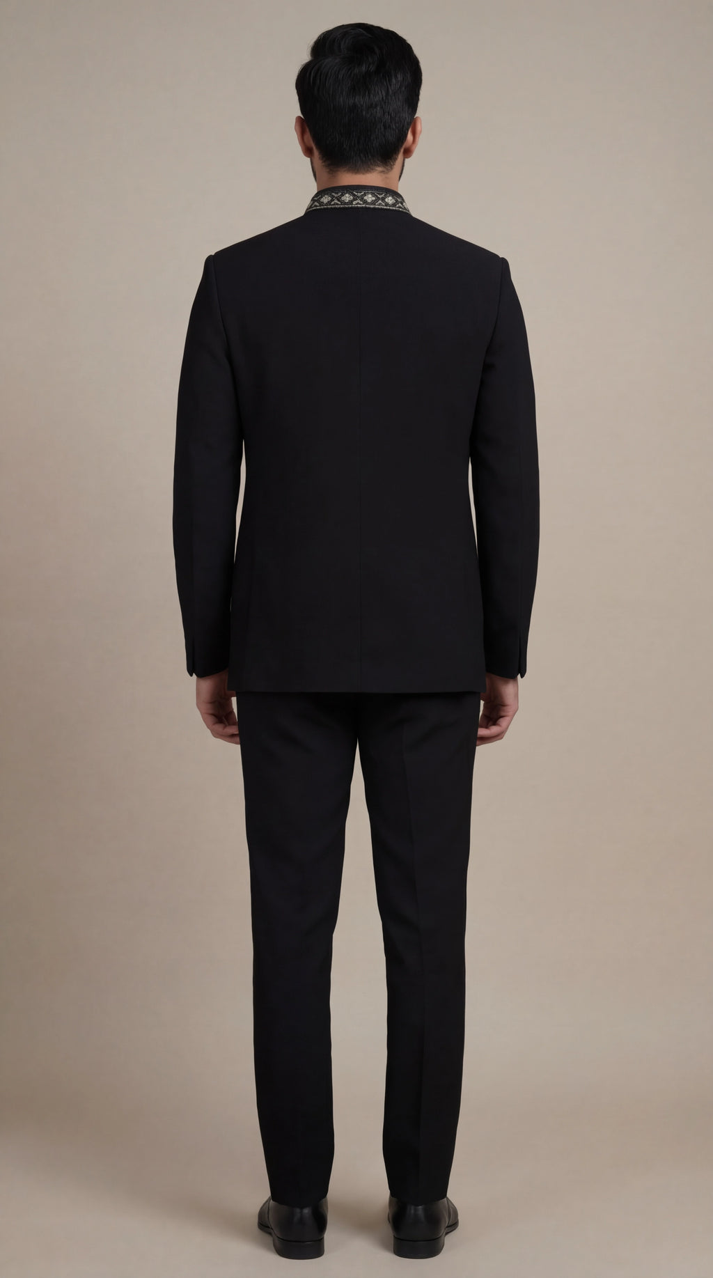 Black Embellished Bandhgala Suit for Men | Dresswala NX