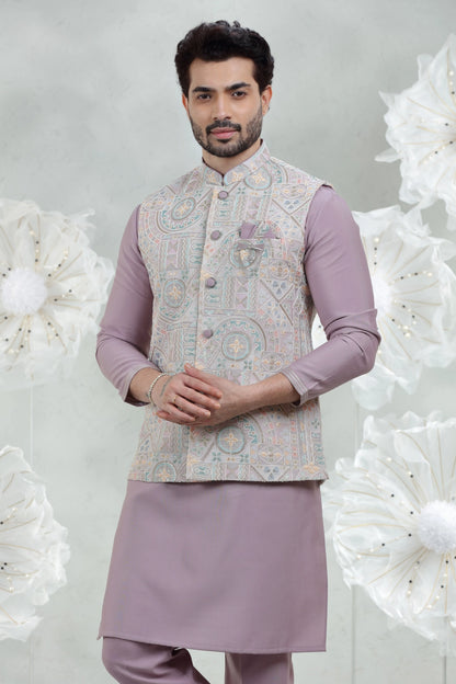 Lavender Elegance Embroidered