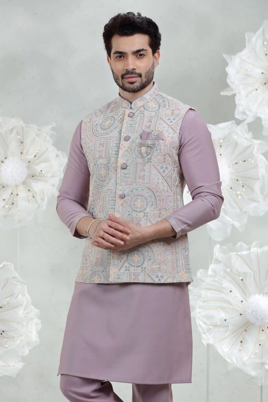 Lavender Elegance Embroidered