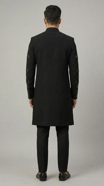 Black Indo-Western for Men | Designer Jacket Set – Dresswala NX
