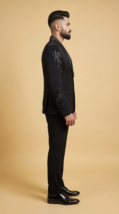 Black Designer Party Suit for Men | Dresswala NX