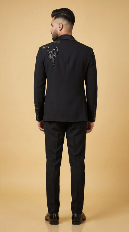 Black Designer Party Suit for Men | Dresswala NX