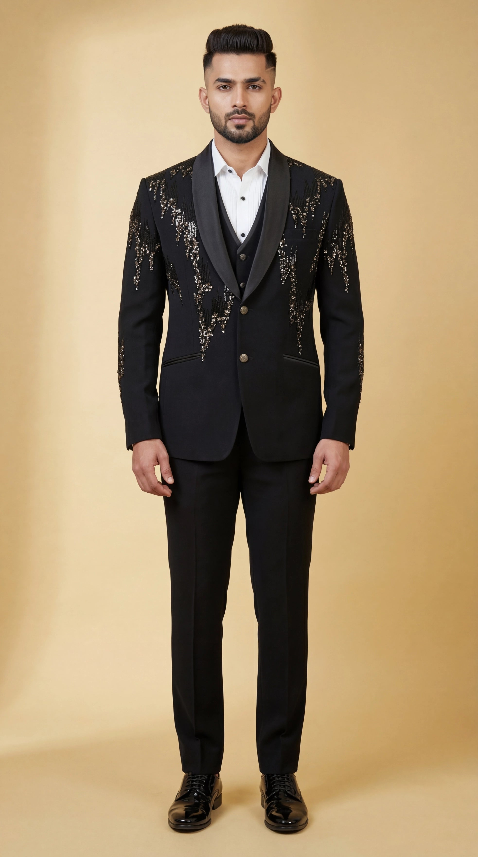 Black Designer Party Suit for Men | Dresswala NX