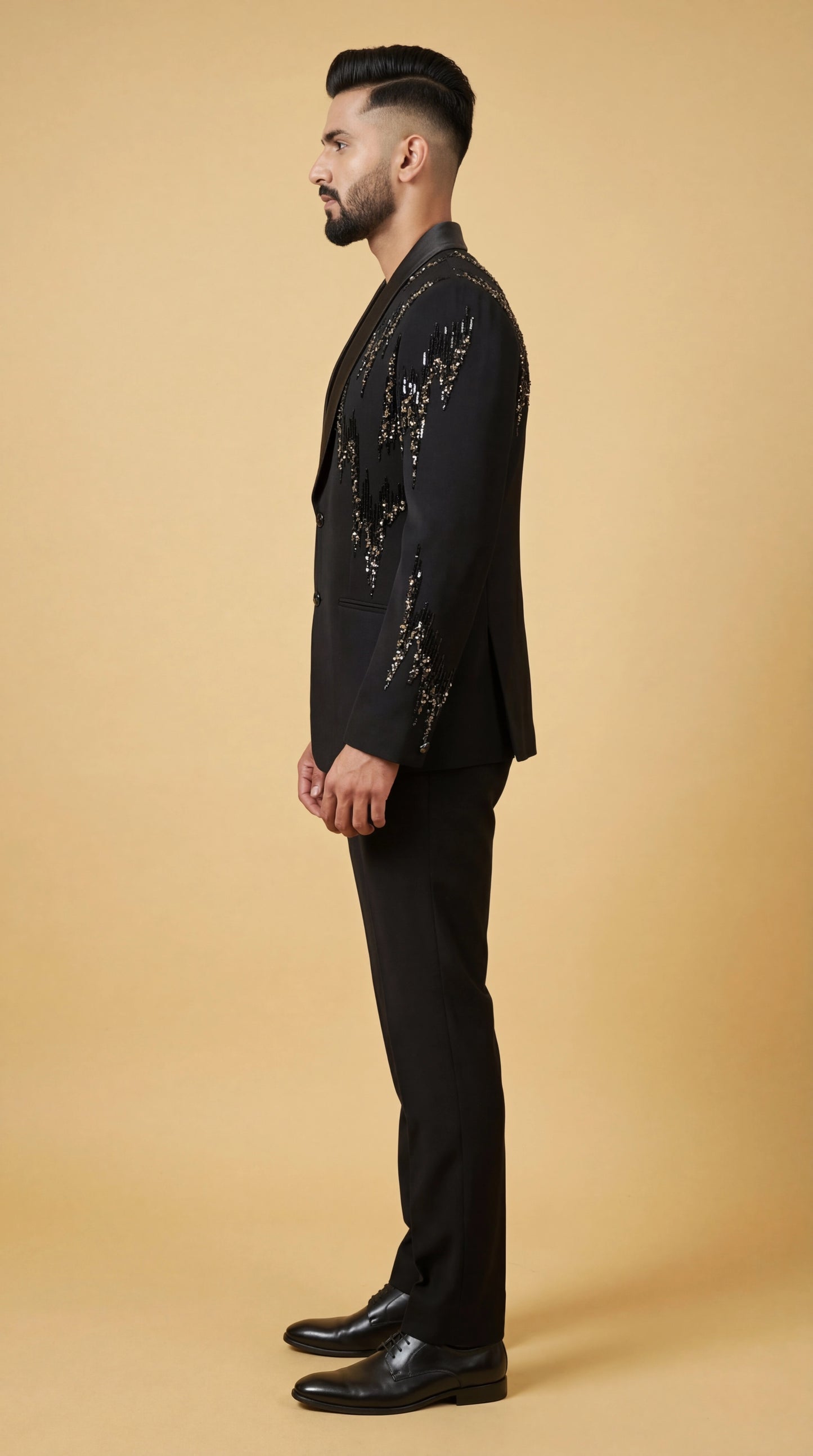 Black Designer Party Suit for Men | Dresswala NX