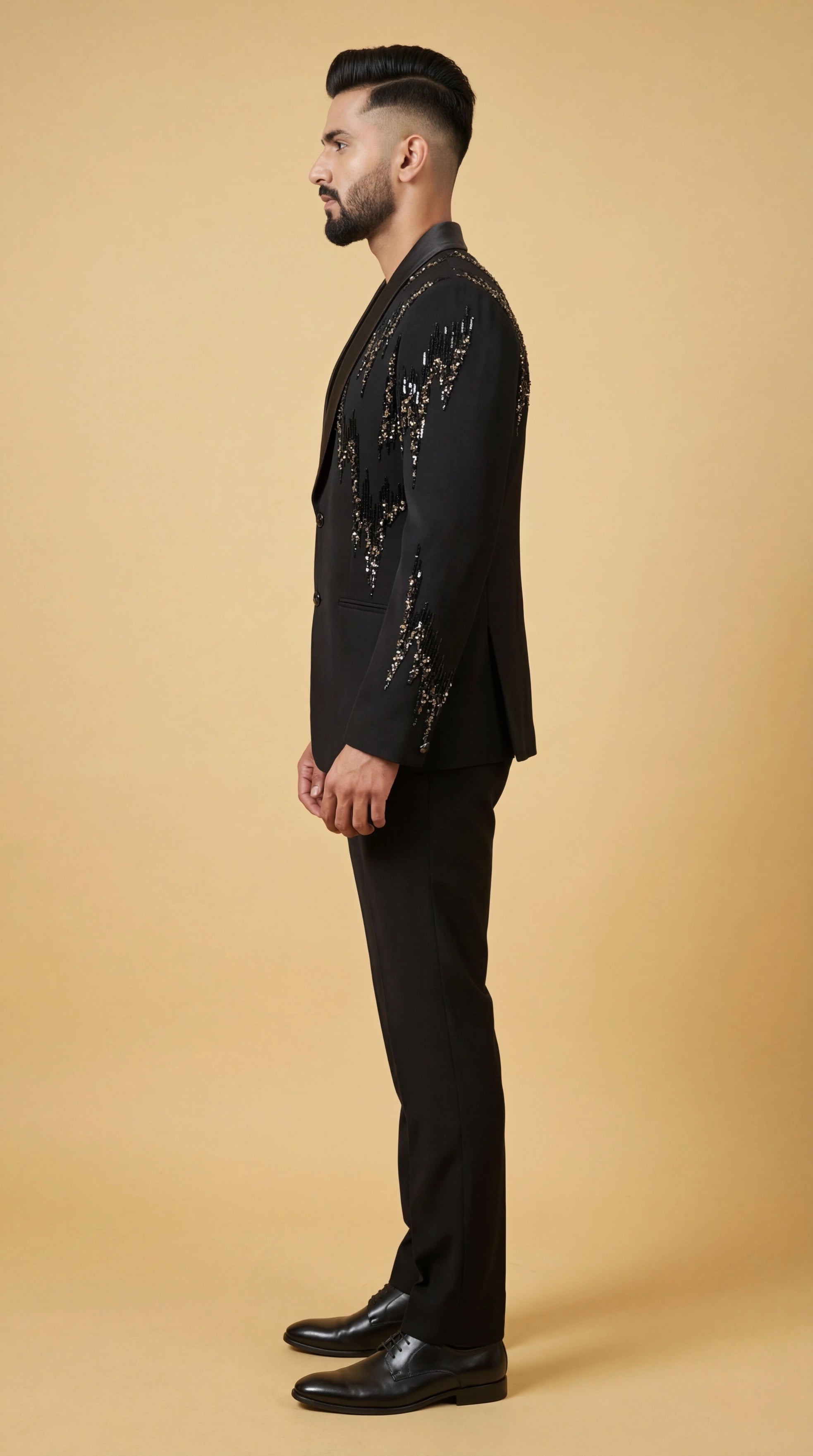 Black Designer Party Suit for Men | Dresswala NX