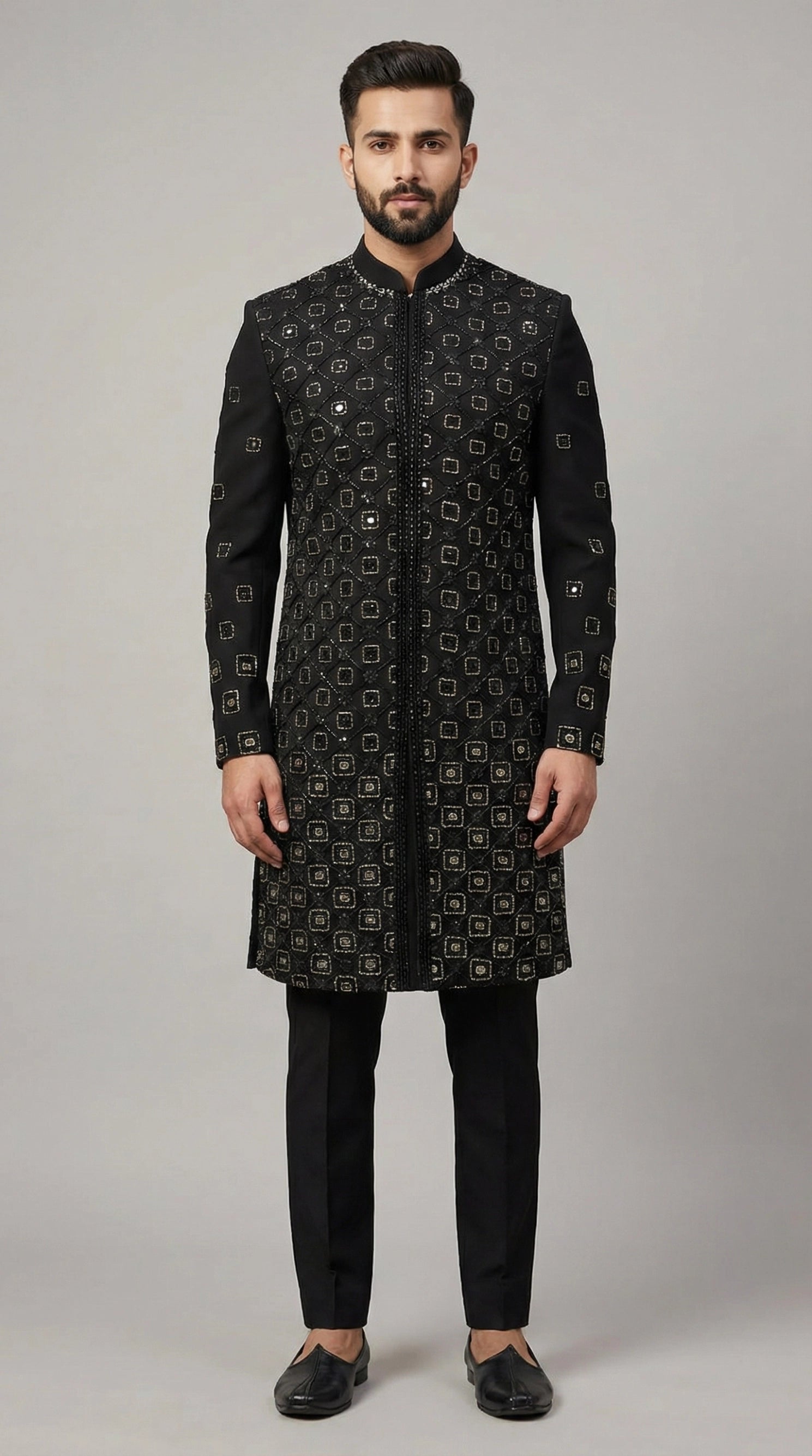 Black Indo-Western for Men | Designer Jacket Set – Dresswala NX