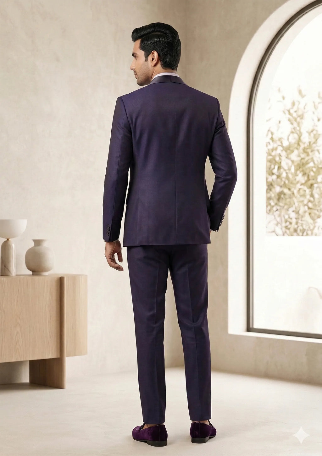 Five Piece Tuxedo (Plum Purple) by DressWalaNX
