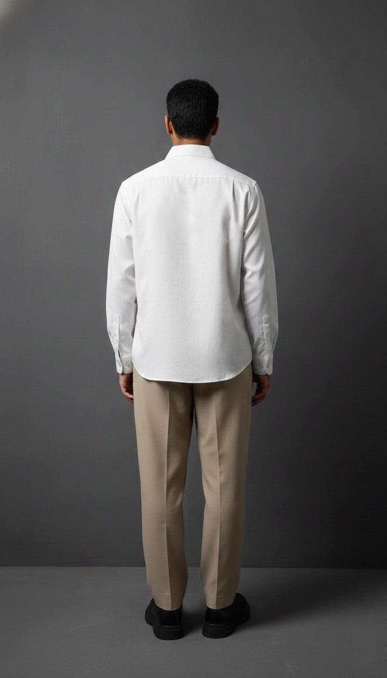 White Club-Wear Shirt with Artistic Tiger Print | Dresswala NX