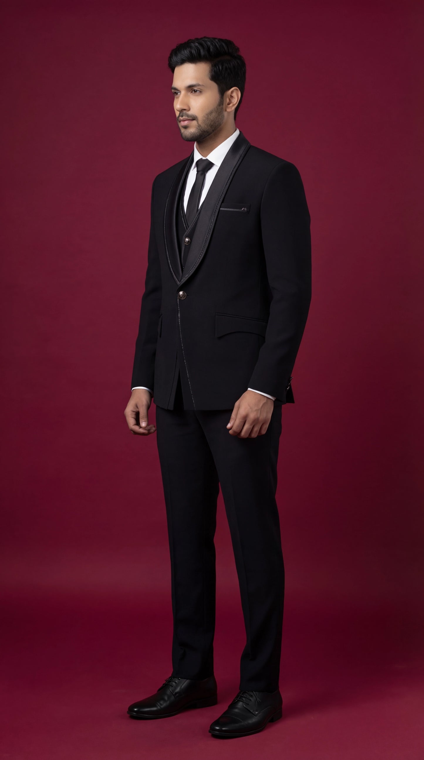 Men’s Classic Black Tuxedo Suit | Dresswala NX