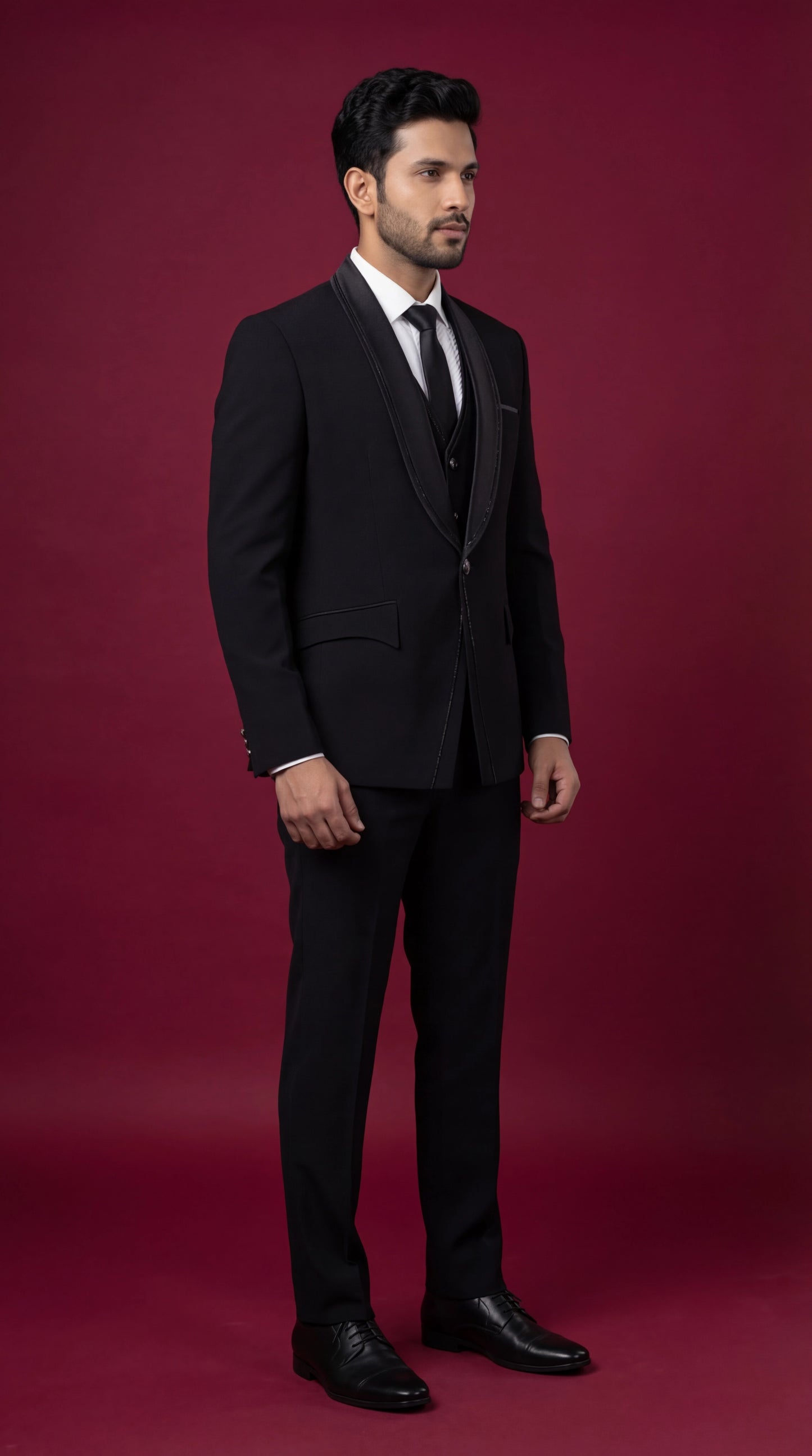 Men’s Classic Black Tuxedo Suit | Dresswala NX