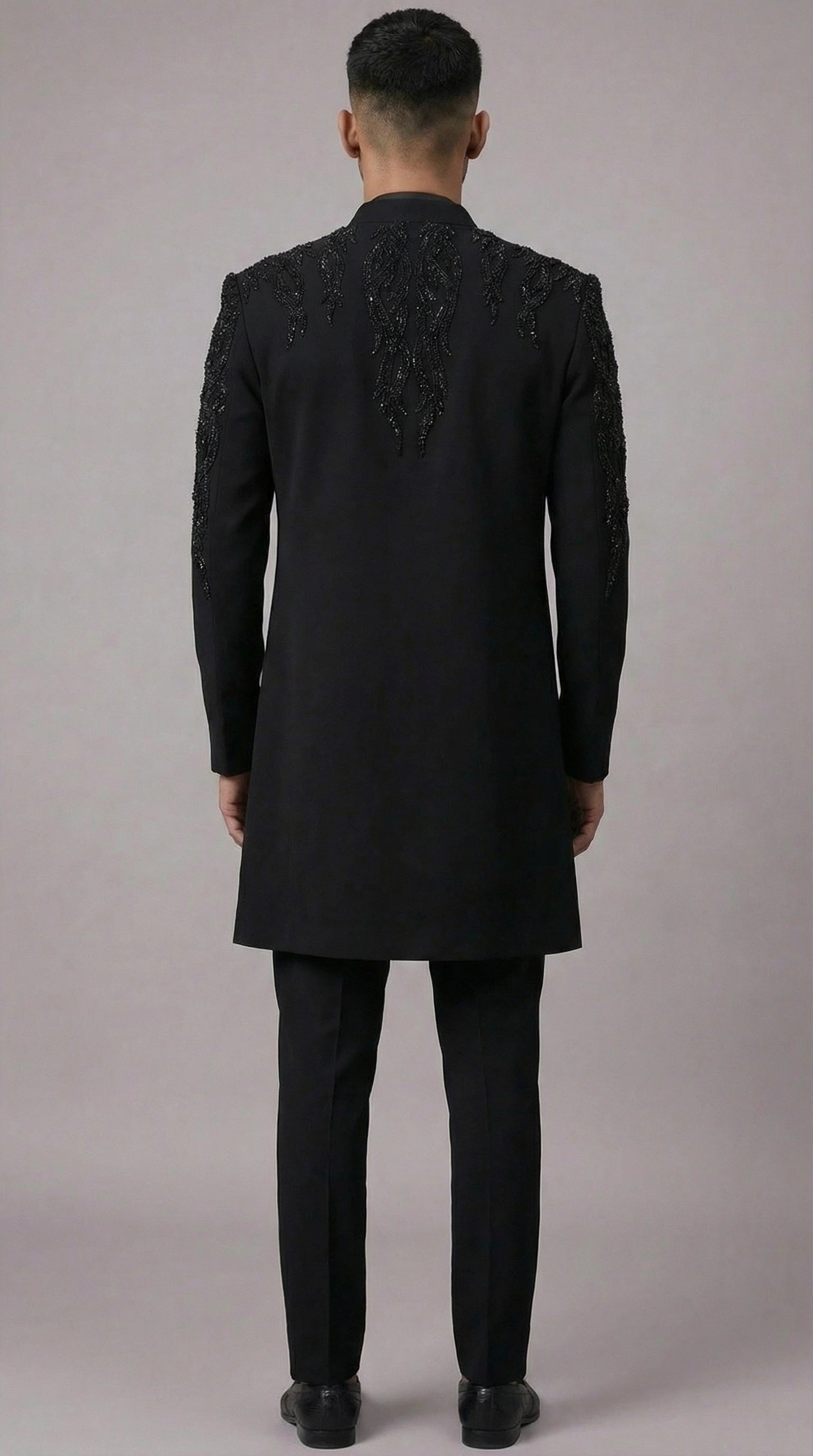 Eclipse Black Indo-Western Jacket Set