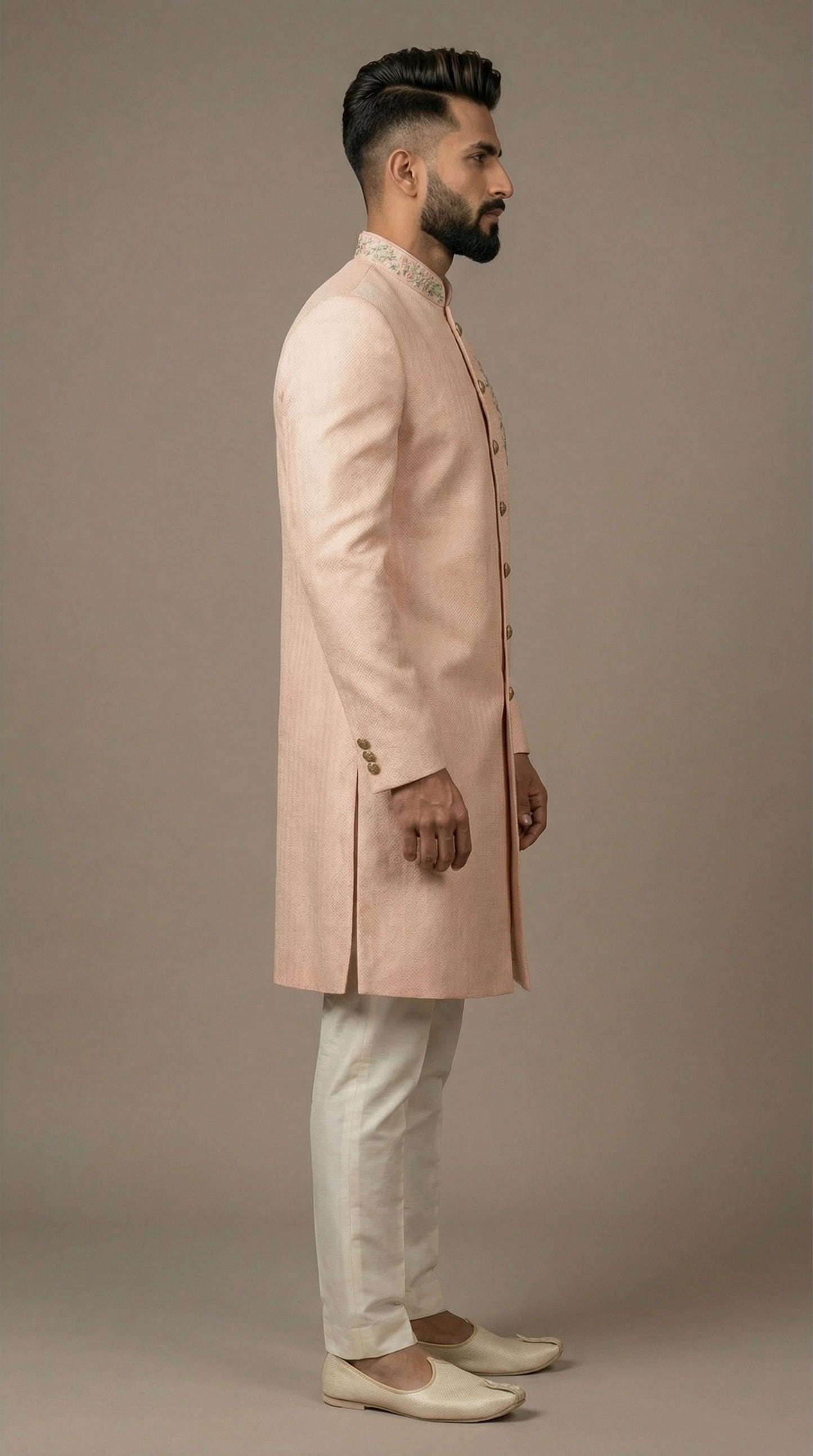 Peach Indo-Western Sherwani for Men | Wedding Wear – Dresswala NX