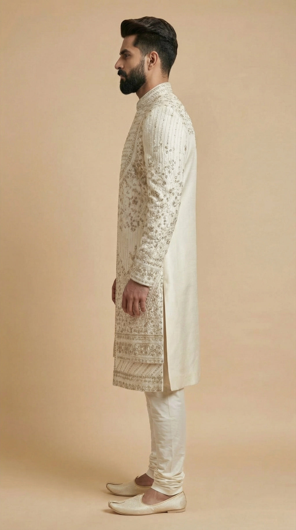 Ivory Heritage Embroidered Sherwani for Men | Dresswala NX