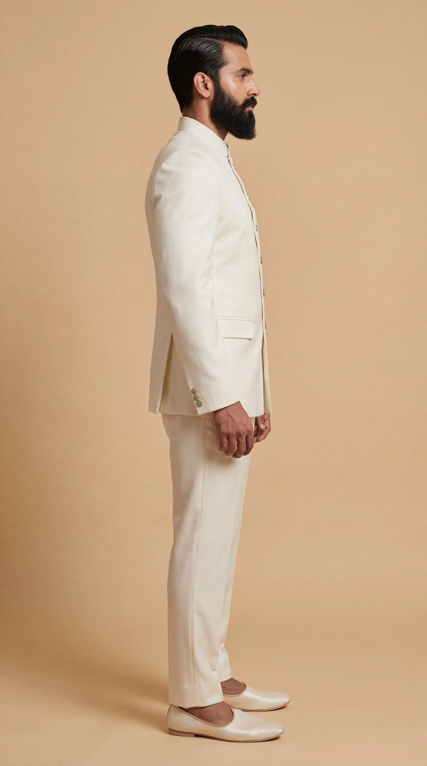 Ivory Bandhgala Suit for Men | Dresswala NX