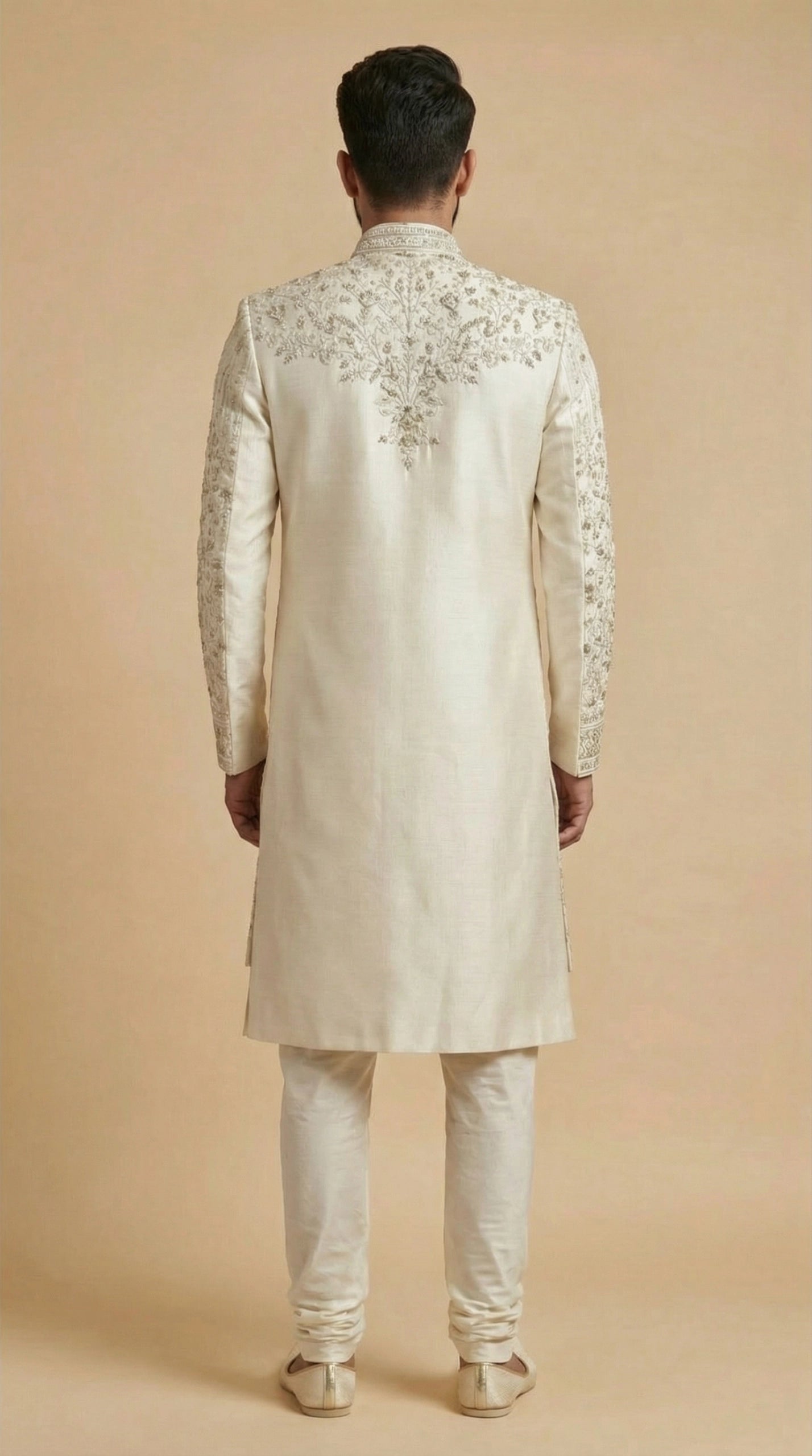 Ivory Heritage Embroidered Sherwani for Men | Dresswala NX