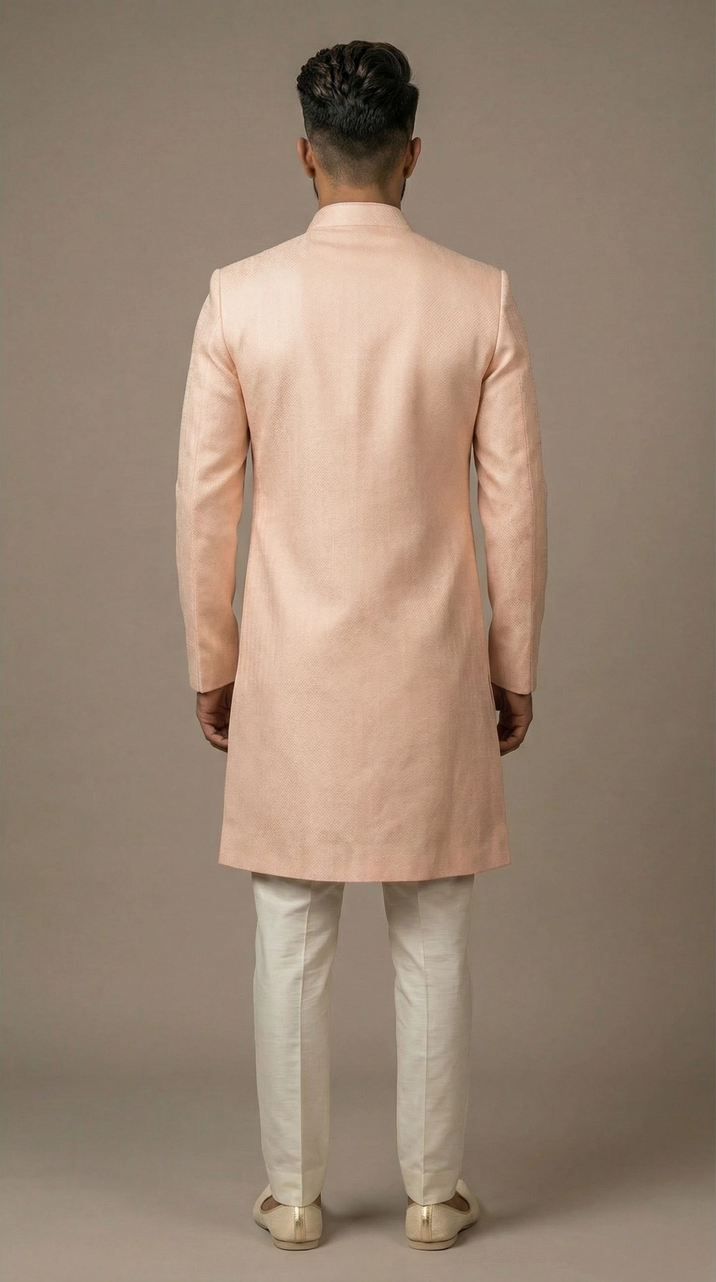 Peach Indo-Western Sherwani for Men | Wedding Wear – Dresswala NX