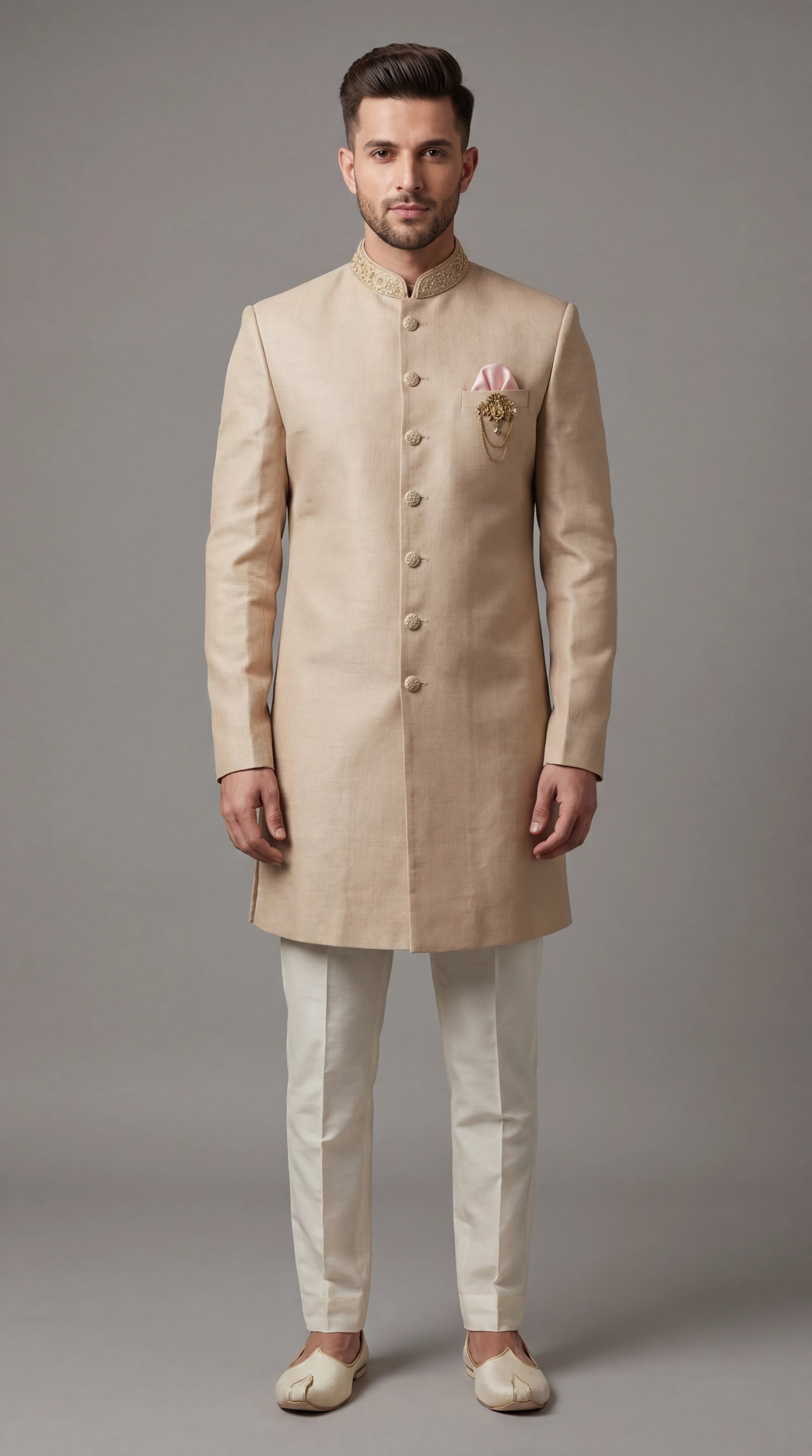 Ivory Indo-Western for Men | Wedding Wear – Dresswala NX