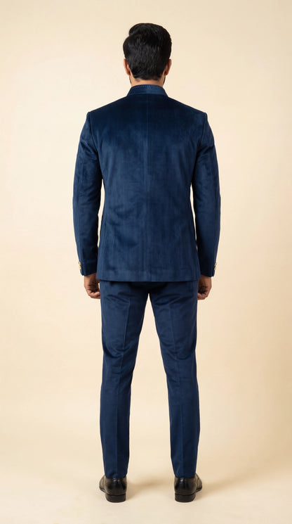 Royal Blue Jodhpuri Bandhgala Suit for Men | Dresswala NX