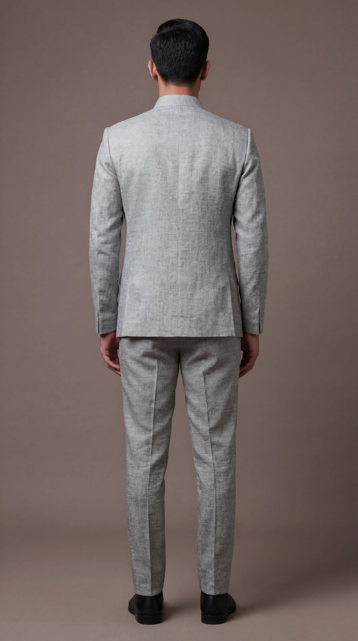 Steel Grey Bandhgala Suit for Men | Dresswala NX