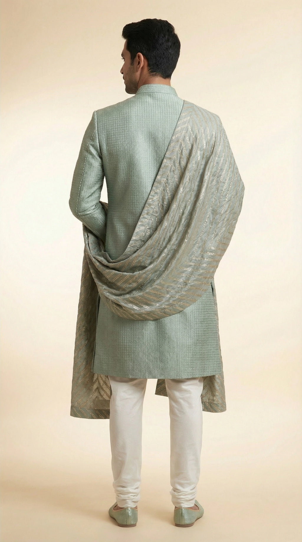 Sage Green Indo-Western for Men | Dresswala NX