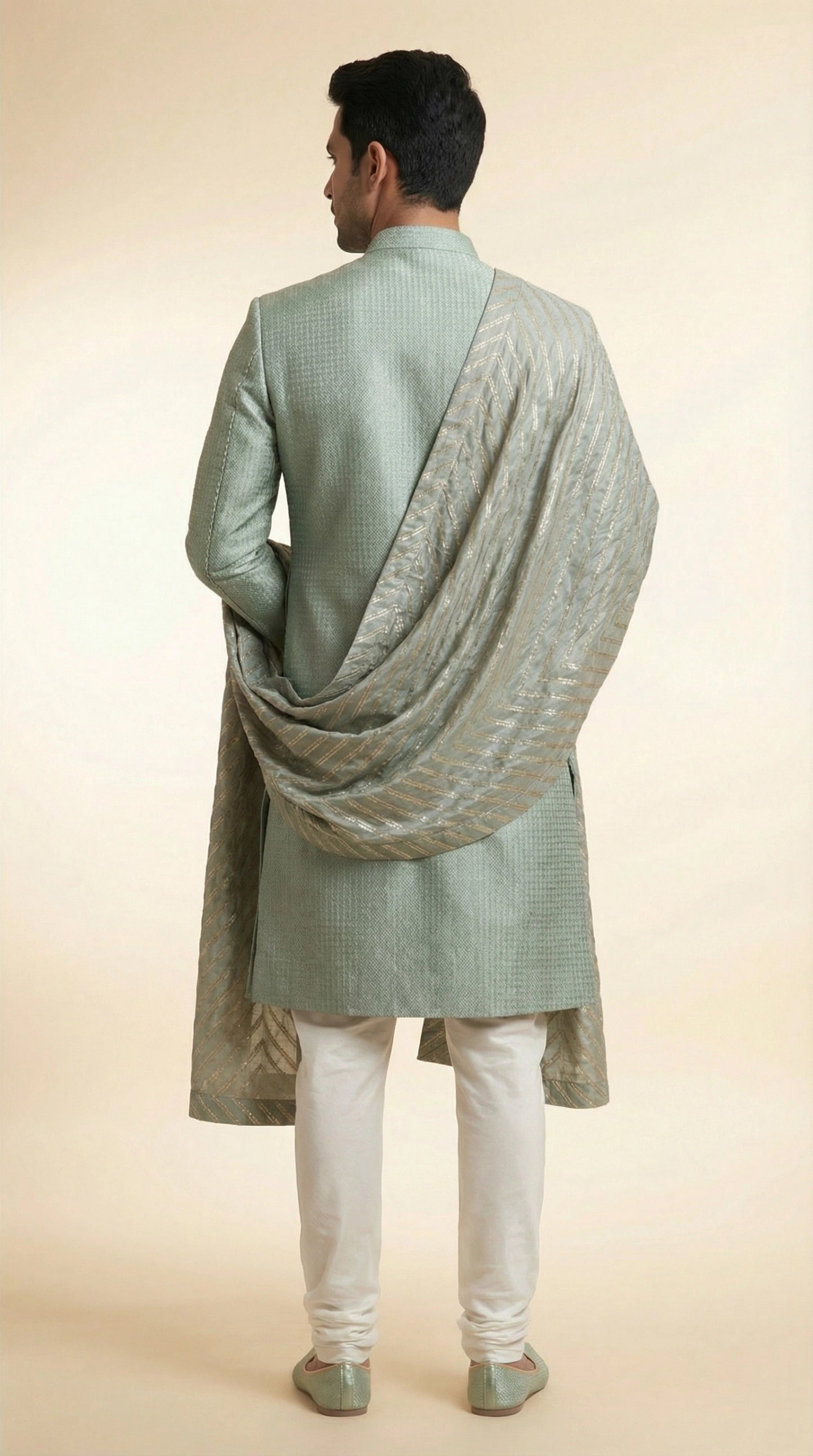 Sage Green Indo-Western for Men | Dresswala NX
