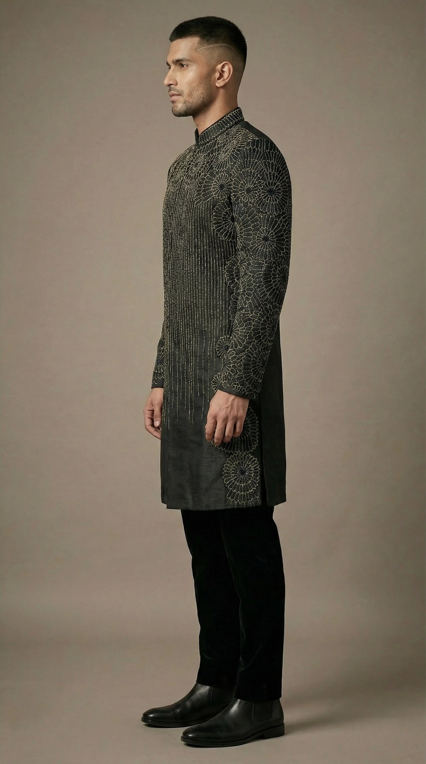 Black Majesty Indo-Western Set