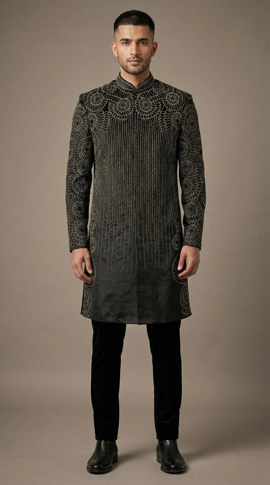 Black Majesty Indo-Western Set