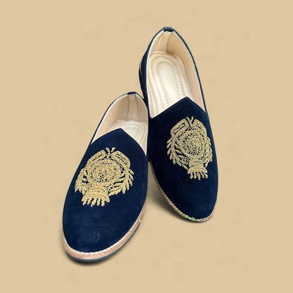 Indigo Royale Embroidered Mojdi