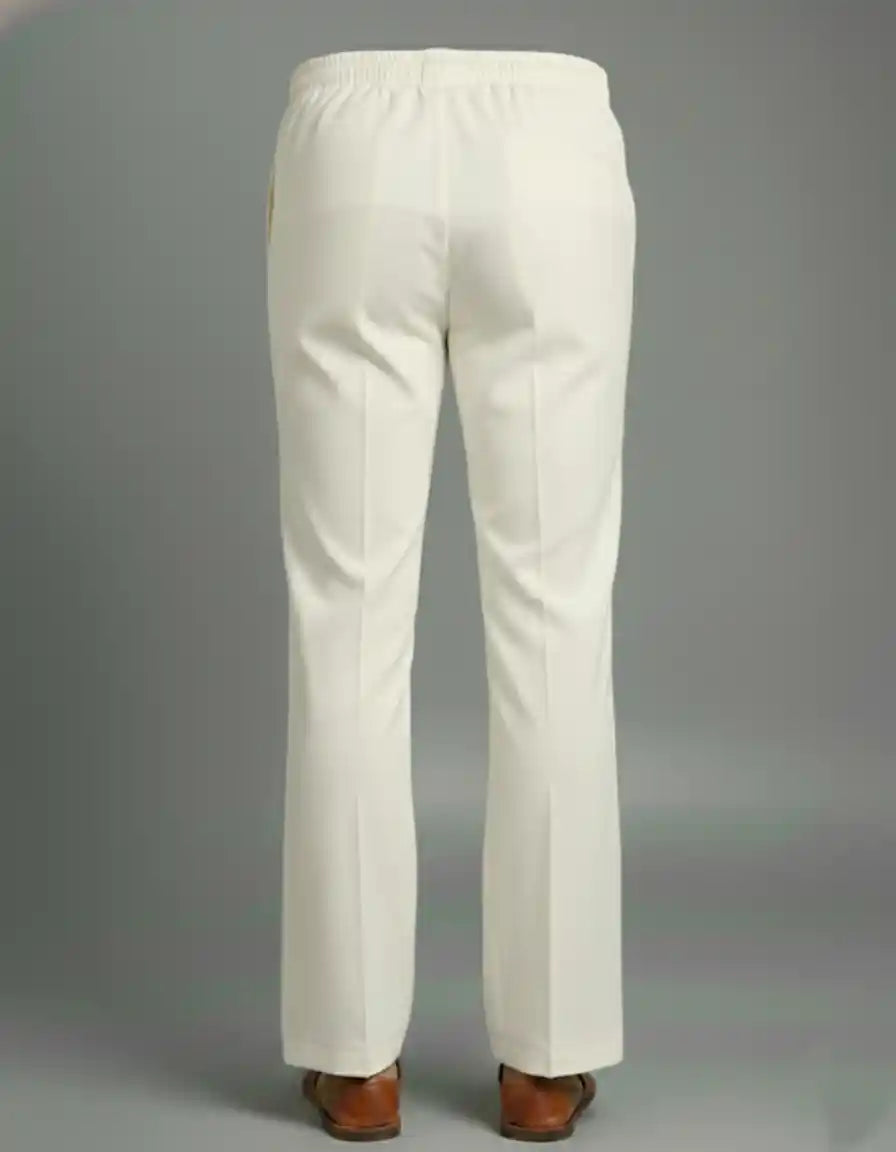 Off-White Bell-Bottom Pants (Flared Fit) for Men | Dresswala NX