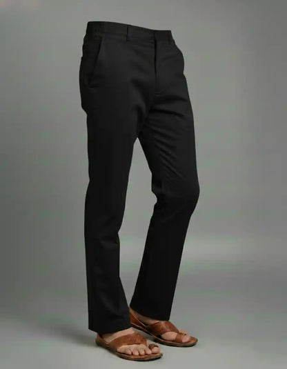 Black Bell-Bottom Pants (Flared Fit) for Men | Dresswala NX