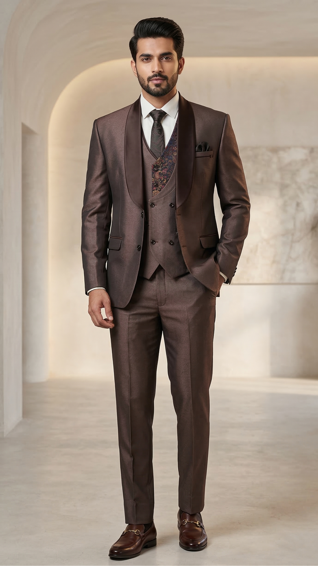 The Bronze Five-piece Shawl Lapel Tuxedo